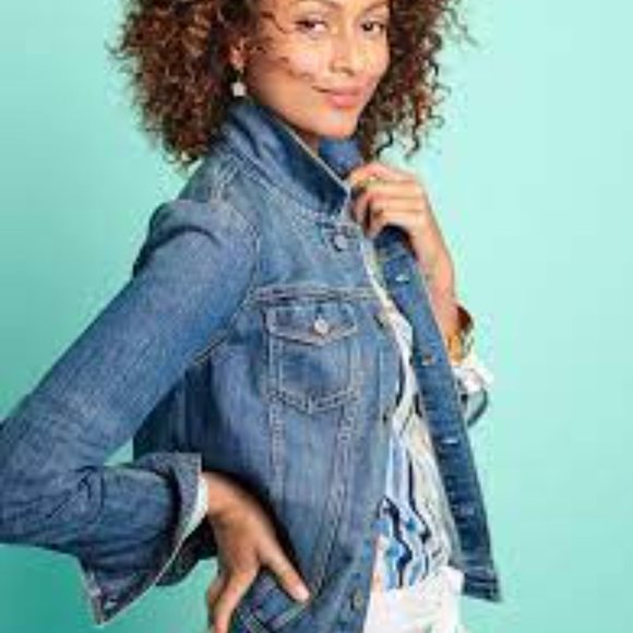 Talbots Vintage 100% Cotton Denim Jacket Size M - Picture 12 of 12